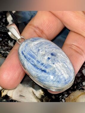 Blue Sheen Kyanite Pendant 2 1/2” - Stress Free Stone